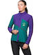 Women's Running Short Sports Hardshell Jacket Waterproof and Windproof for Winter with Hood Marine/regal Purple
