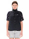 Women's Short Puffer Jacket for Winter Black