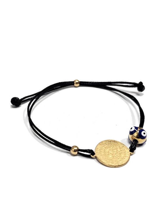 Isay Collection Γυναικείο Βραχιόλι με σχέδιο Ματάκι από Ατσάλι Επιχρυσωμένο