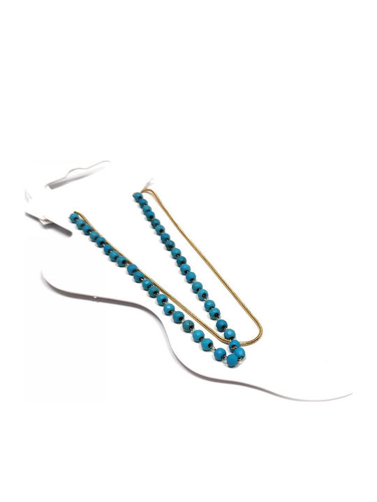 Isay Collection Vergoldete Fußarmband aus Edels...