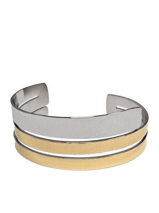 Isay Collection Women's Bracelet Handcuffs made of Steel Gold Plated