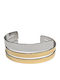 Isay Collection Women's Bracelet Handcuffs made of Steel Gold Plated