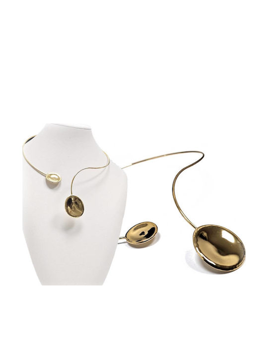 Isay Collection Κολιέ από Επιχρυσωμένο Ατσάλι