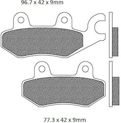 Brake Pads Set Fa197 Organic Genuine109725