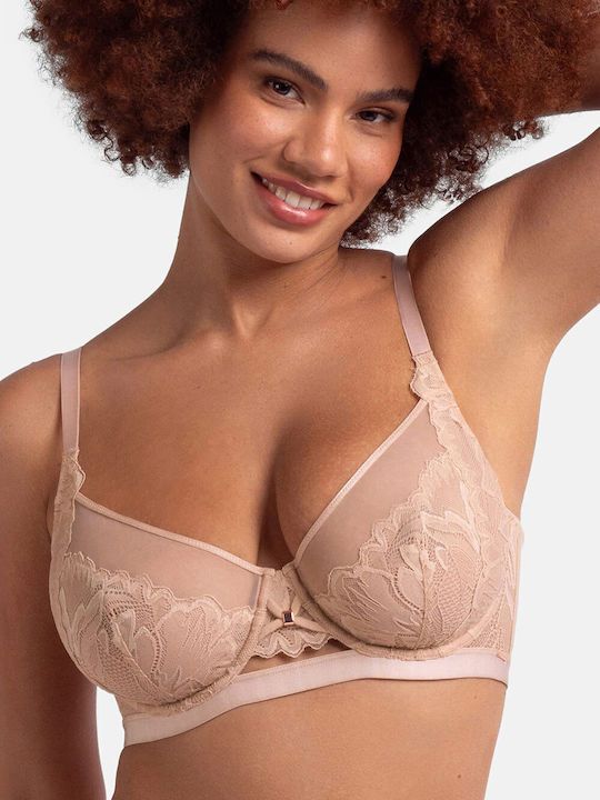 Bra without Padding Underwire Beige
