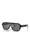 Dolce & Gabbana Men's Sunglasses with Black Horn-Rimmed Frame and Grey Mirror Lens DG4507 25256G
