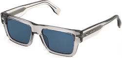 Police Sunglasses Gray with Acetate Frame & Blue Lens Police Sunglasses Gray with Acetate Frame & Blue Lens
