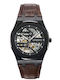 Gregio Women's Watch Automatic with Brown Leather Strap