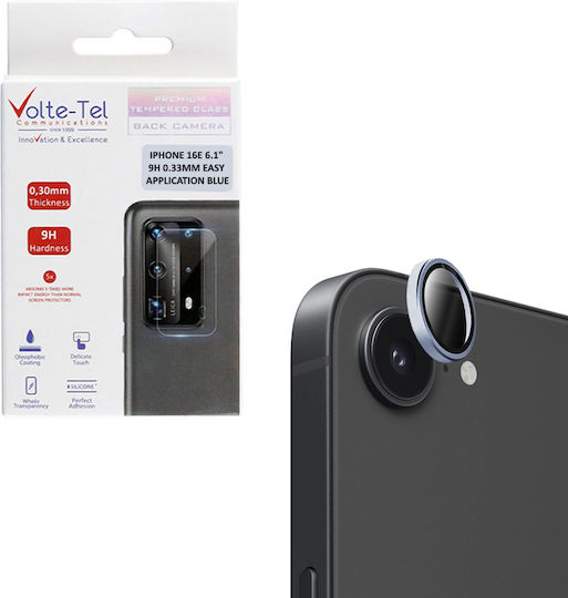 Volte-Tel Glass Cover Iphone Προστασία Κάμερας Tempered Glass Μπλε για το iPhone 16e