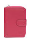 Mare Din piele Portofel de damă Clasice Fuchsia