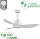 Telemax Levantes 46-YJ356 Ceiling Fan 117cm With White Light Fixture