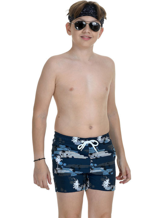 MiandMi Kids Swimwear Swim Shorts Maroon Palms