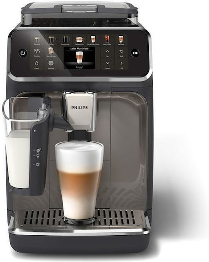 Philips Series 5500 Automatic Espresso Coffee Machine 1500W Pressure 15bar for Cappuccino with Grinder Black EP5549/70