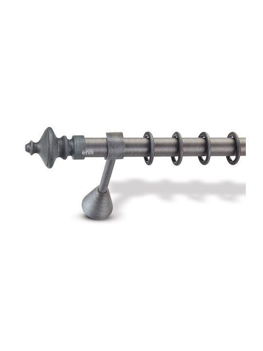 Enis by Domus Metallic Curtain Pole Channel Double with Rail Φ25mm 240cm Channelized