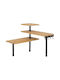 Eckbibliothek Black Velvet-Black Metal 43x43x38cm