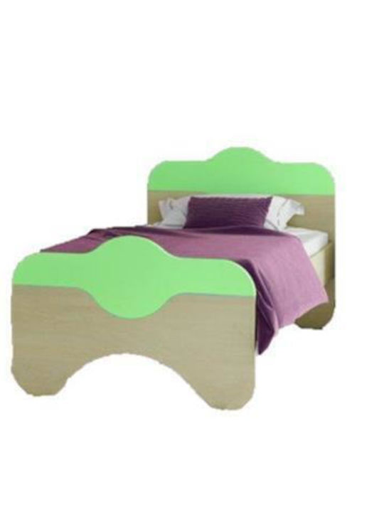 Kids Bed Semi Double Beige for Mattress 110x200cm