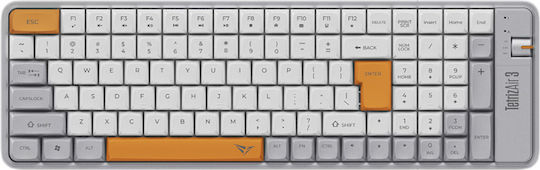 Alcatroz TETRIZ AIR 3 Ασύρματο Bluetooth Πληκτρολόγιο Αγγλικό US SUMMER WHITE