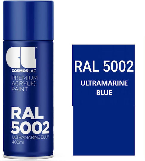 Cosmos Lac Spray Paint Acrylic with Shiny Effect RAL 5002 400ml