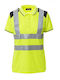 Polo reflectorizant fluorescent pentru femei Guard+lady Payper galben-albastru