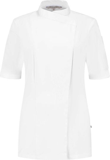 Le Nouveau Chef Coat Chef 100% Cotton made Female White with Short Sleeve