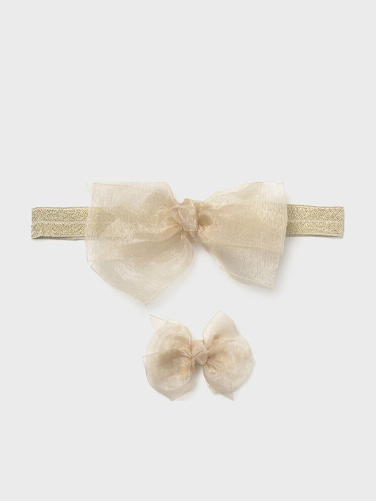 Mayoral Kids Headband Set with Bobby Pin Gold 1pc