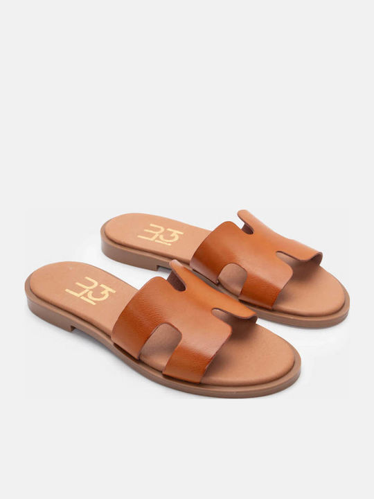 Luigi Women's Flat Sandals in Brown Color