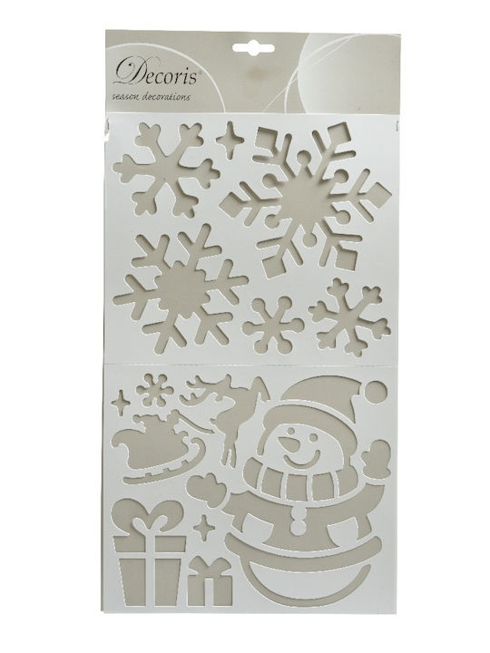 Χριστουγεννιάτικα Στένσιλ Snowman Χιονονιφάδες 47.5x24.5cm Kaemingk 460132-1 00050308