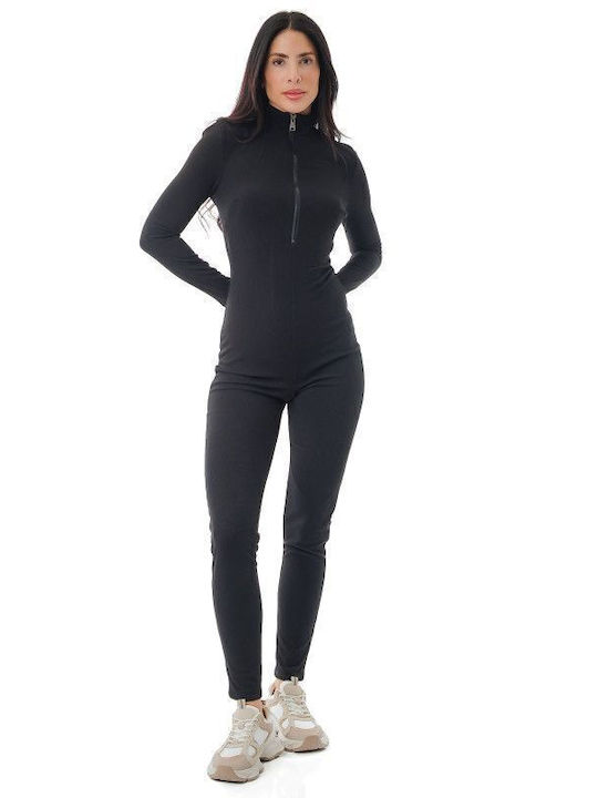 Silia D Women's Long-sleeved One-piece Suit black