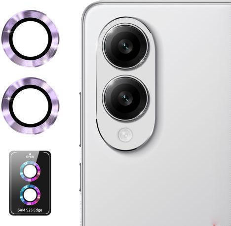 Enkay Hat-prince Camera Protection Tempered Glass Purple for the Samsung Galaxy S25 Edge