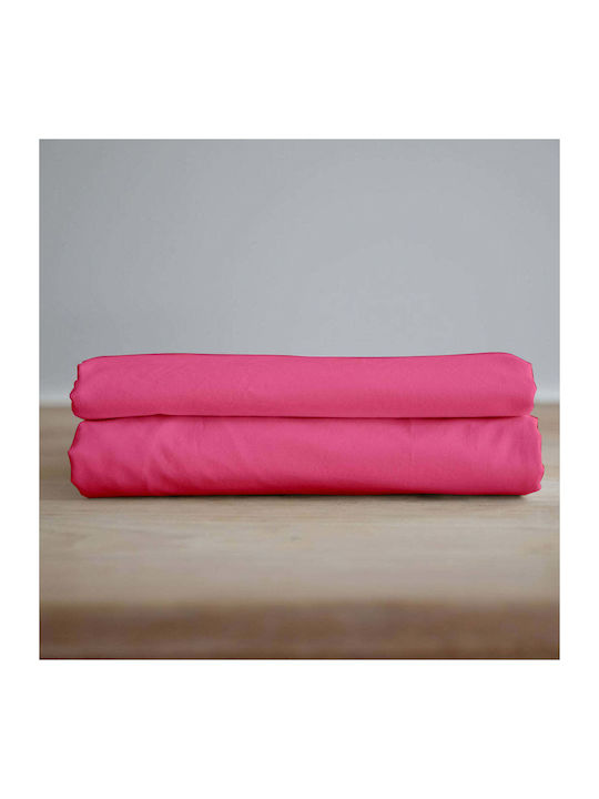 White Fabric Essential Σεντόνι King Size με Λάσ...