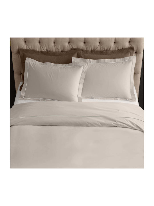 White Fabric Savoy Σετ Σεντόνια King Size 270x280εκ. Μπέζ (4τμχ)