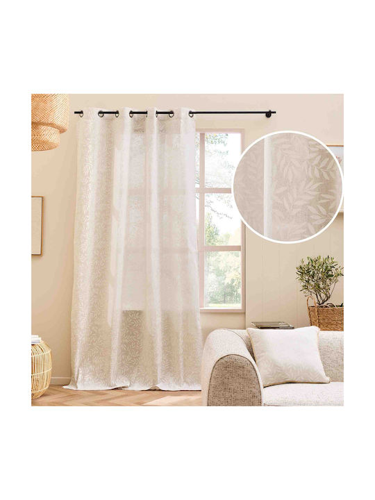 Curtain with Grommets L-c Naya Beige 140x240cm