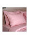 White Fabric Parker Kissenbezug-Set mit Umschlagumschlag Pink 50x70cm.