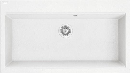 Laveo Tau Ένθετος από Συνθετικό Γρανίτη Μ90xΠ50cm Λευκός