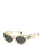 Polaroid Women's Sunglasses with Yellow Plastic Frame and Gray Lens PLD6199/S XMC/40