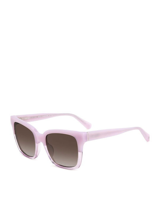 Kate Spade Women's Sunglasses with Pink Plastic Frame and Brown Gradient Lens