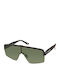 Skechers Unisex Sunglasses with Black Plastic Frame and Green Lens SE6199 0002N