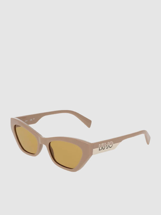 Liu Jo Women's Sunglasses with Beige Plastic Fr...