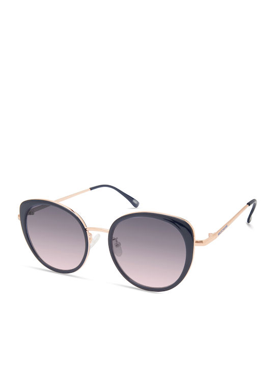 Skechers Damen Sonnenbrille mit Schwarz Gestell und Gray Verlaufsfarbe Linse