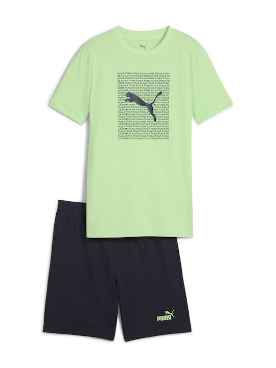 PUMA Kids' Set with Shorts Summer 2pcs Green
