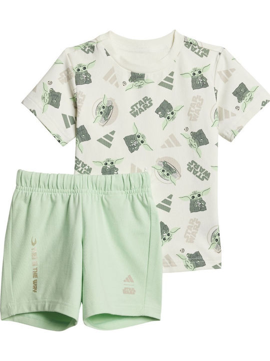 adidas Kids Clothing Sets with Shorts Off White/Multicolor 2 Pieces
