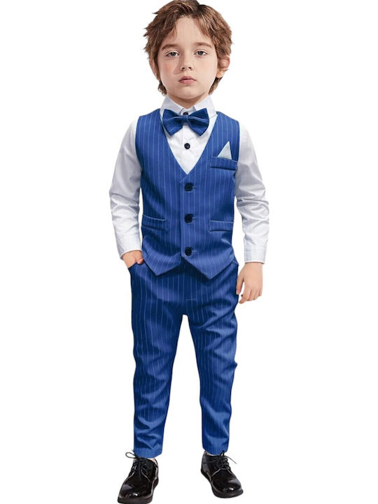 Kids' Suit Summer 4pcs Blue