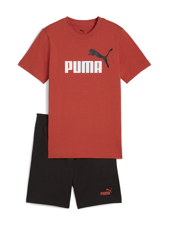 PUMA Set Pentru Copii Cu Pantaloni Scurți Roșii 2 Bucăți