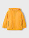 Athletics Kids Casual Windproof Hooded Orange Jacket