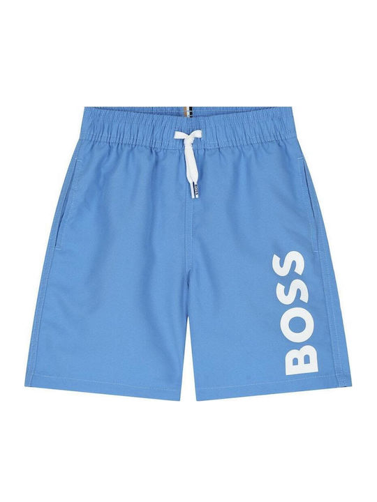 Boss Kinder Badeanzug Badeshorts Navy, Light Blue