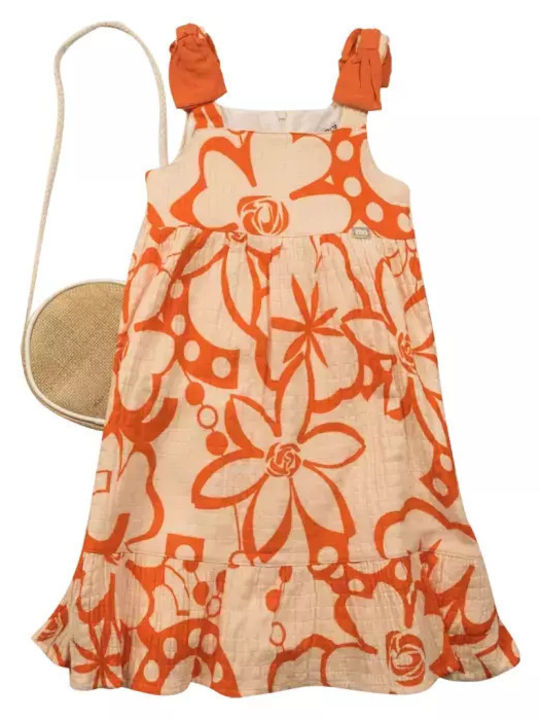 Kinderkleid Ärmellos Orange