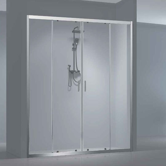 Aquarelle Clever 80 Duschwand für Dusche mit Schieben Tür 170x190cm Klarglas