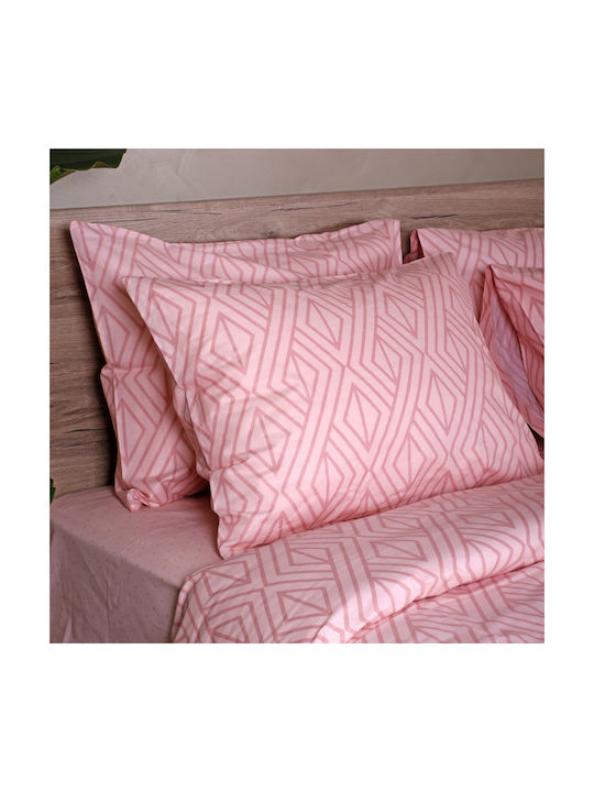 White Fabric Seturi de cearșafuri Single Bumbac Parker Roz 165x250cm