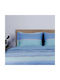 White Fabric Σετ Σεντόνια Μονά Βαμβακερά Darby Μπλε 165x270cm