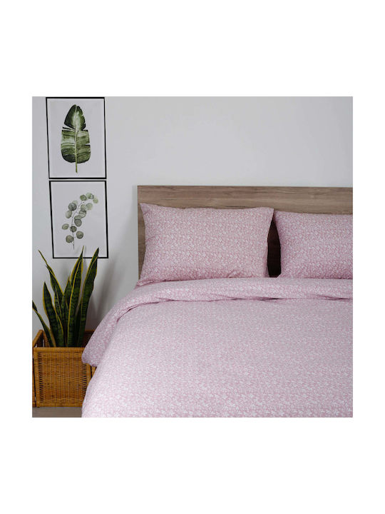 White Fabric Seturi de cearșafuri Single Bumbac Matilda Roz 165x270cm